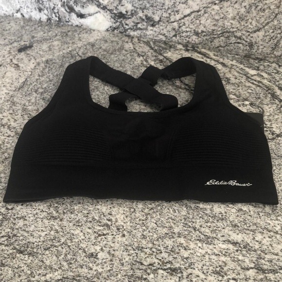 Eddie Bauer Size S Performance Sports Bra in Black NWT - Picture 1 of 7